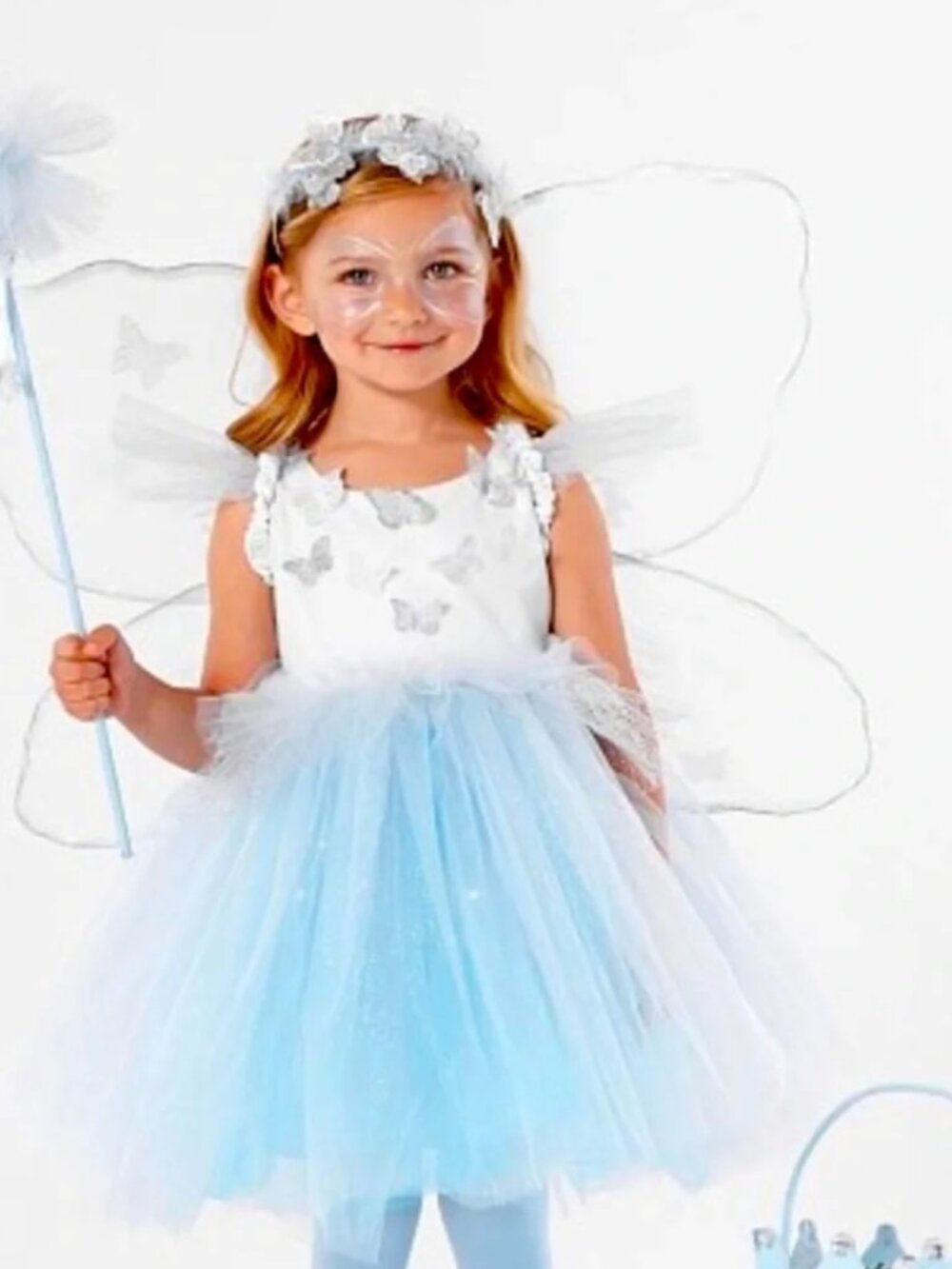 Pottery Barn Kids Size 4-6, Light Up Blue Butterfly Magical Fairy Halloween